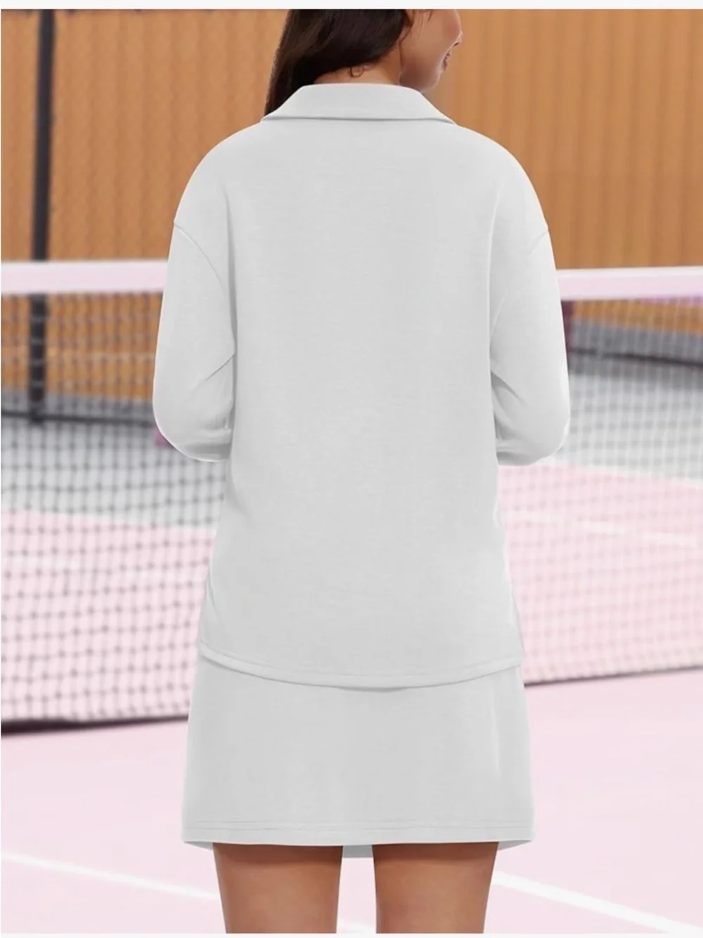 Casly Lamiit Two Piece Set White Tracksuit Skort Matching Set Tennis XL - Picture 5 of 6